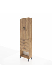 Arges Dolap 2 Raflı 3 Çekmeceli Tek Askılı 60x30x221 Çam-Çam