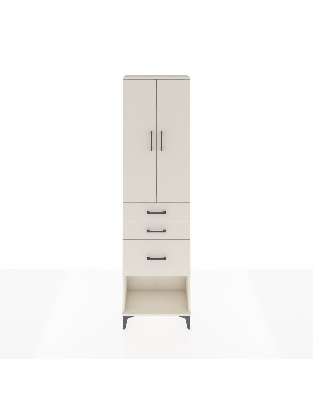 Arges Dolap 3 Raflı 3 Çekmeceli 2 Kapaklı 60x30x221 Aytaşı-Aytaşı