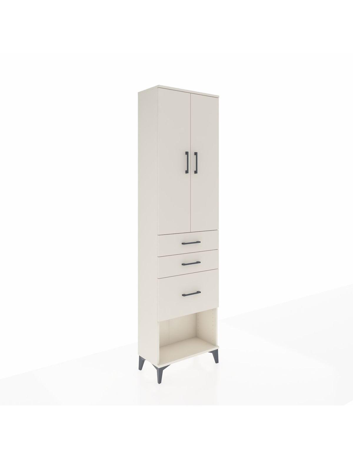 Arges Dolap 3 Raflı 3 Çekmeceli 2 Kapaklı 60x30x221 Aytaşı-Aytaşı