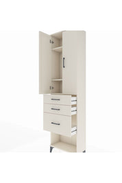 Arges Dolap 3 Raflı 3 Çekmeceli 2 Kapaklı 60x30x221 Aytaşı-Aytaşı