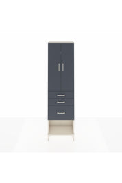 Arges Dolap 3 Raflı 3 Çekmeceli 2 Kapaklı 60x30x221 Aytaşı-Antrasit