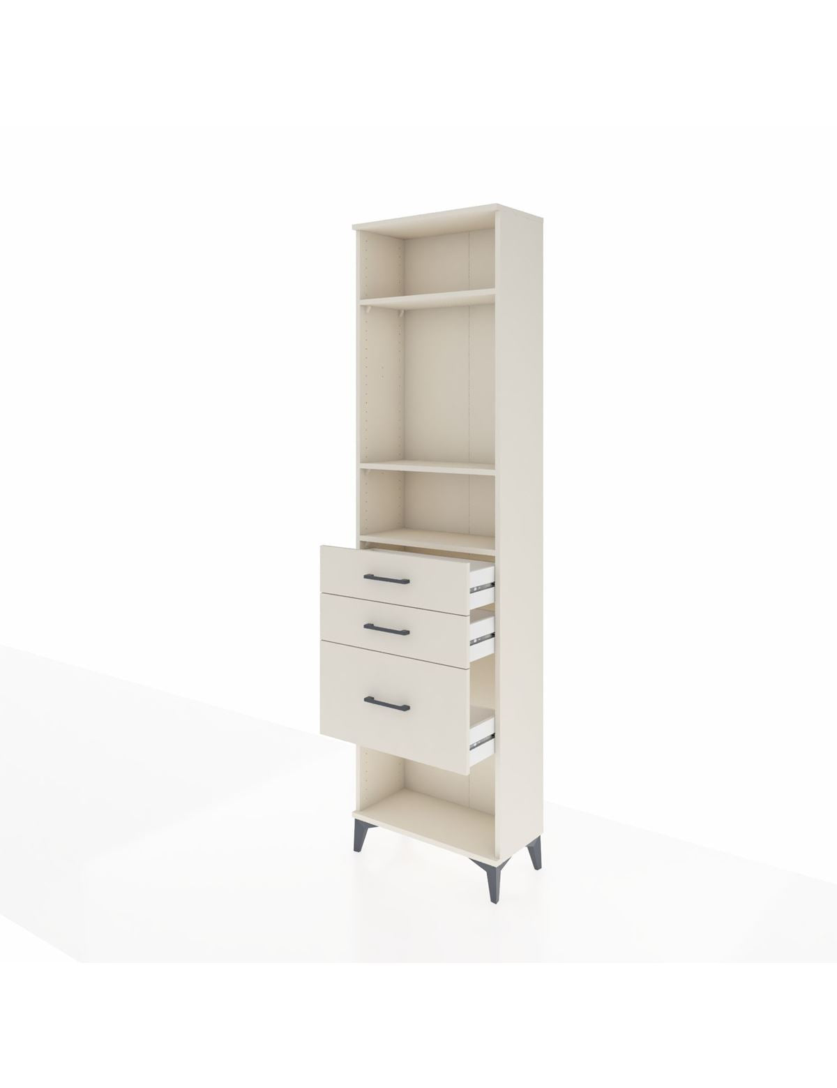 Arges Dolap 3 Raflı 3 Çekmeceli 60x30x221 - S29M159V1A