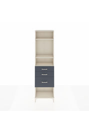 Arges Dolap 3 Raflı 3 Çekmeceli 60x30x221 Aytaşı-Antrasit