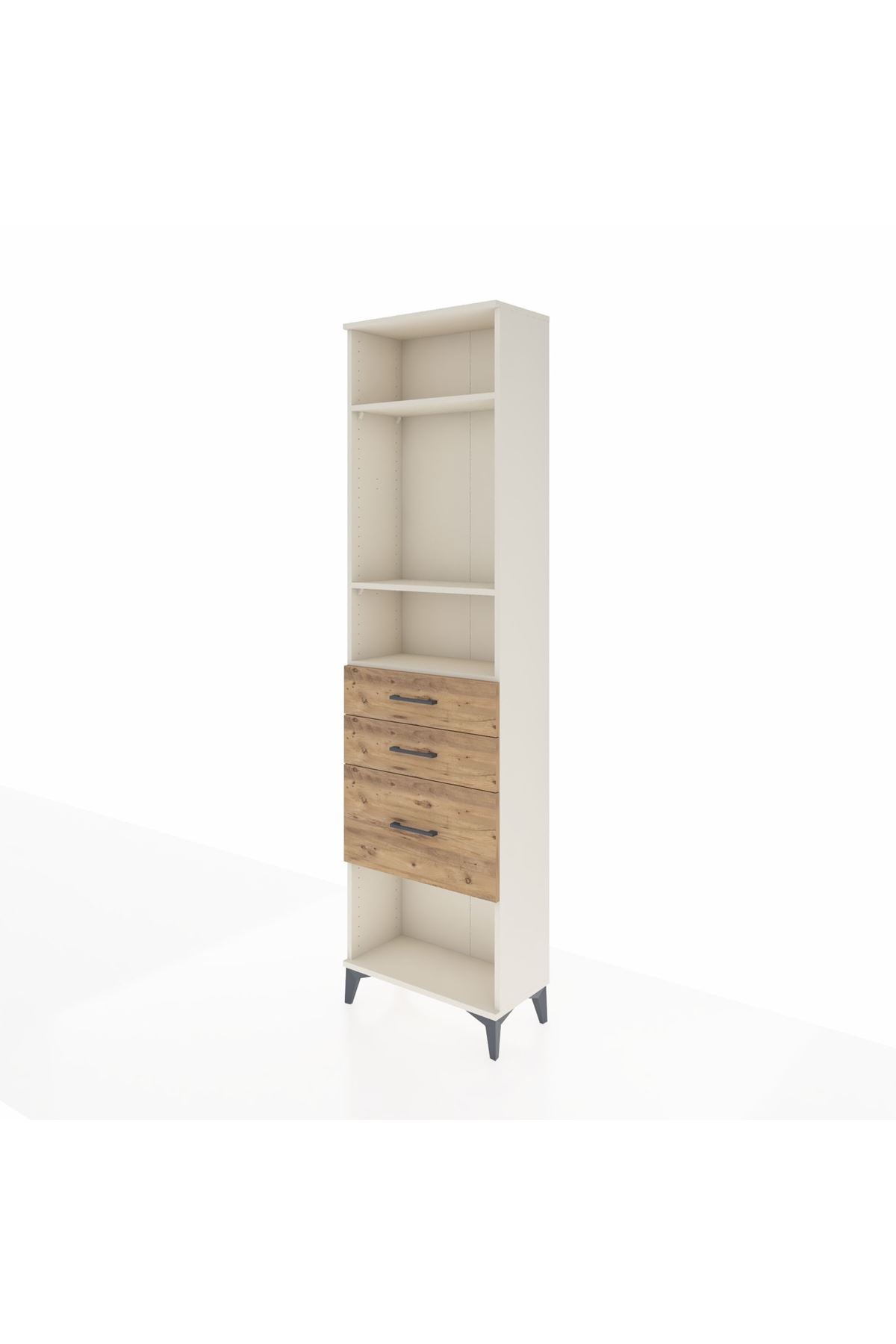 Arges Dolap 3 Raflı 3 Çekmeceli 60x30x221 Aytaşı-Çam