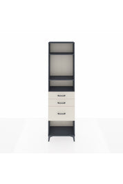 Arges Dolap 3 Raflı 3 Çekmeceli 60x30x221 Antrasit-Aytaşı