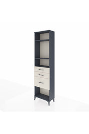 Arges Dolap 3 Raflı 3 Çekmeceli 60x30x221 Antrasit-Aytaşı