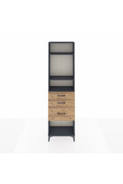 Arges Dolap 3 Raflı 3 Çekmeceli 60x30x221 Antrasit-Çam