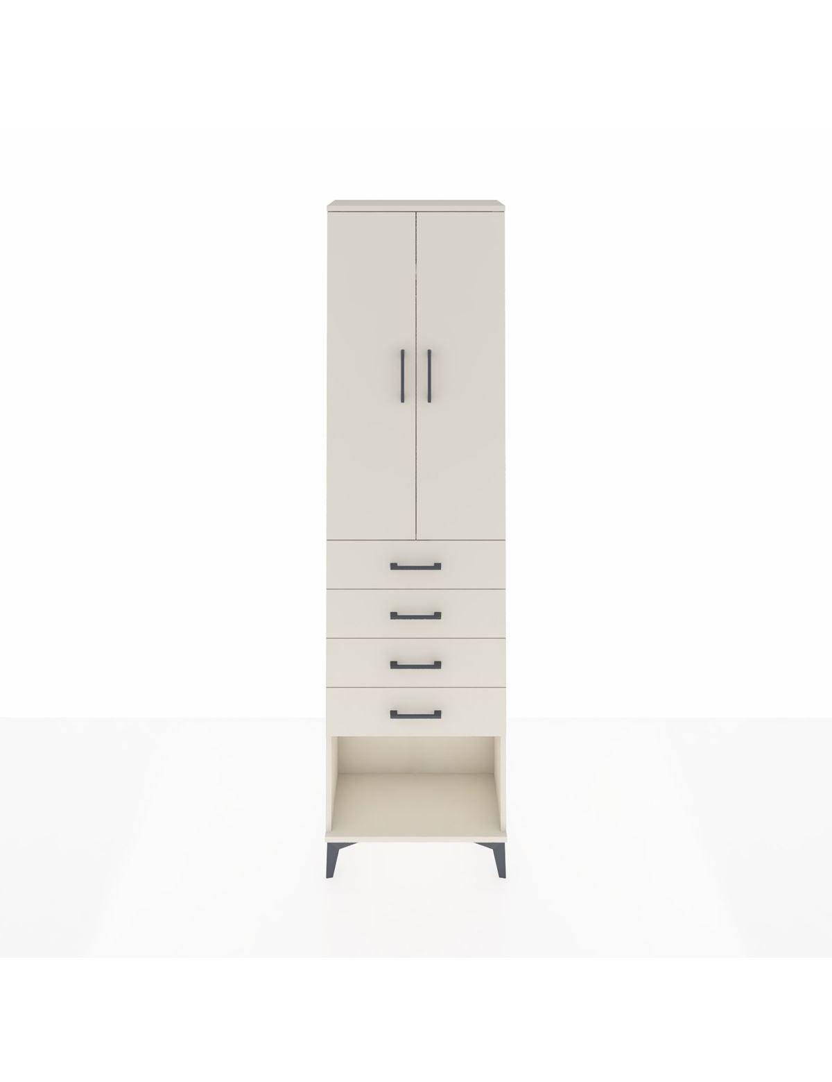 Arges Dolap 2 Raflı 4 Çekmeceli Tek Askılı 60x30x221 Aytaşı-Aytaşı