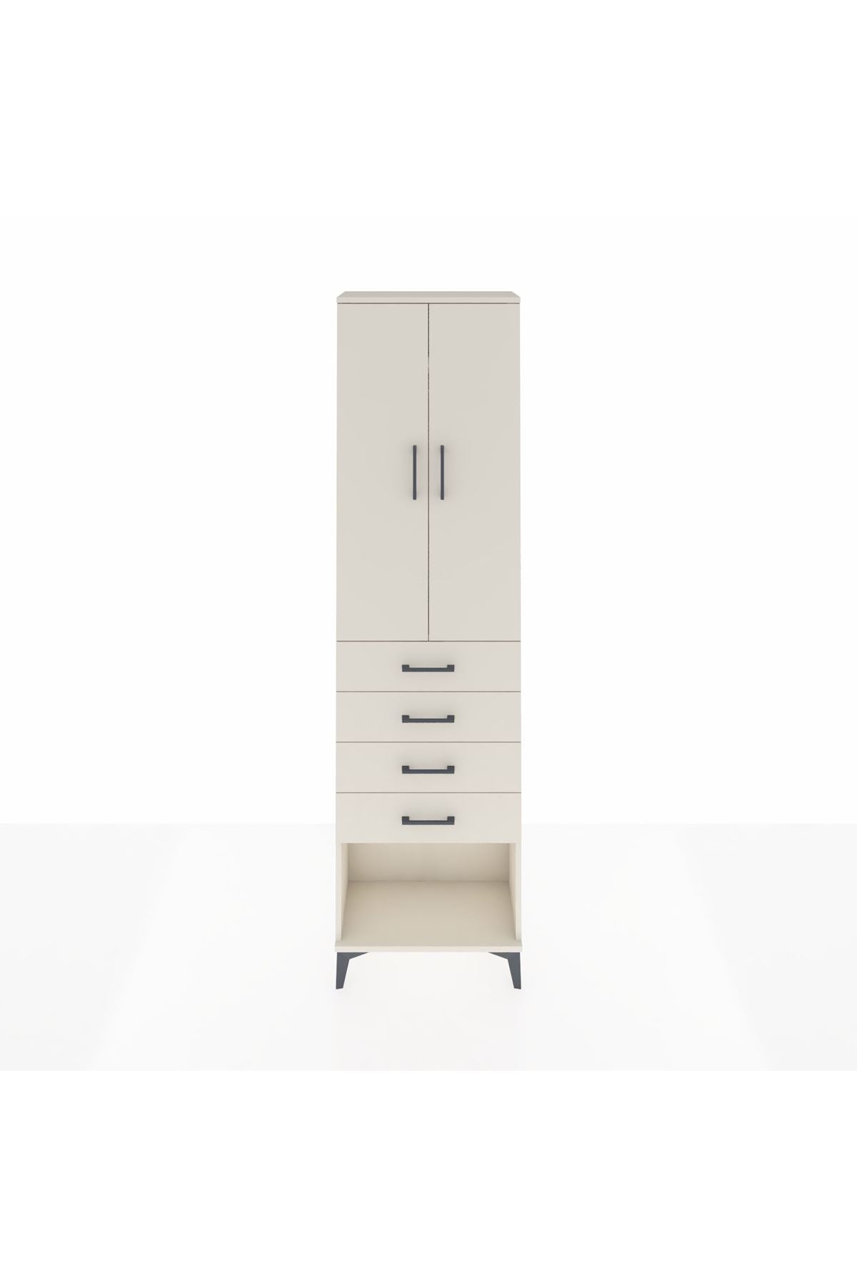 Arges Dolap 2 Raflı 4 Çekmeceli Tek Askılı 60x30x221 Aytaşı-Aytaşı