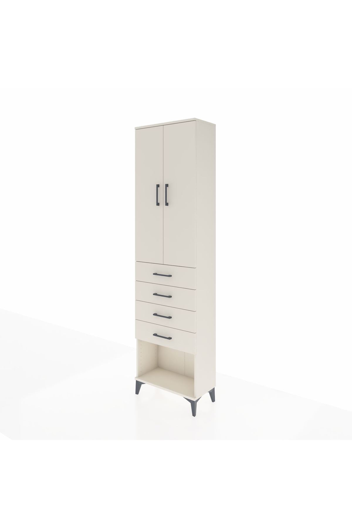 Arges Dolap 2 Raflı 4 Çekmeceli Tek Askılı 60x30x221 Aytaşı-Aytaşı