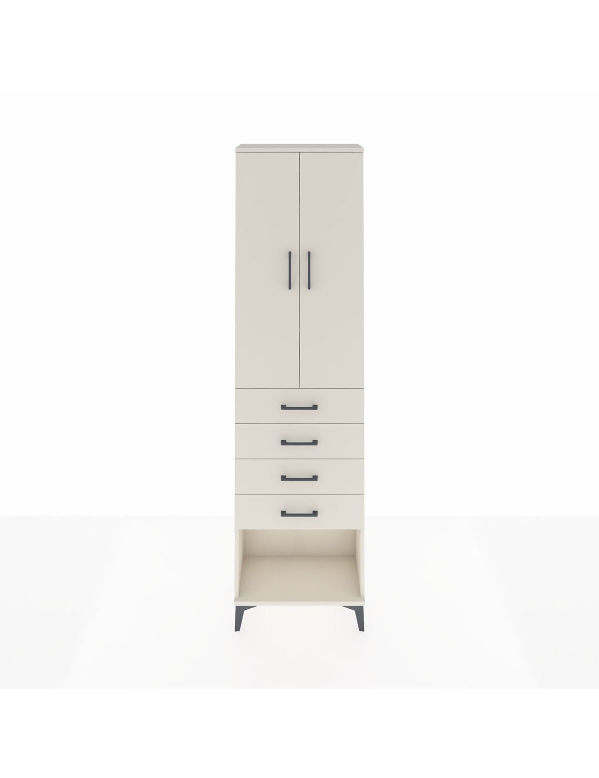 Arges Dolap 3 Raflı 4 Çekmeceli 2 Kapaklı 60x30x221 Aytaşı-Aytaşı