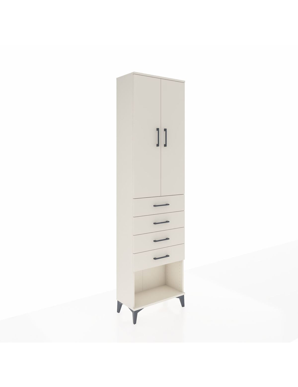 Arges Dolap 3 Raflı 4 Çekmeceli 2 Kapaklı 60x30x221 Aytaşı-Aytaşı