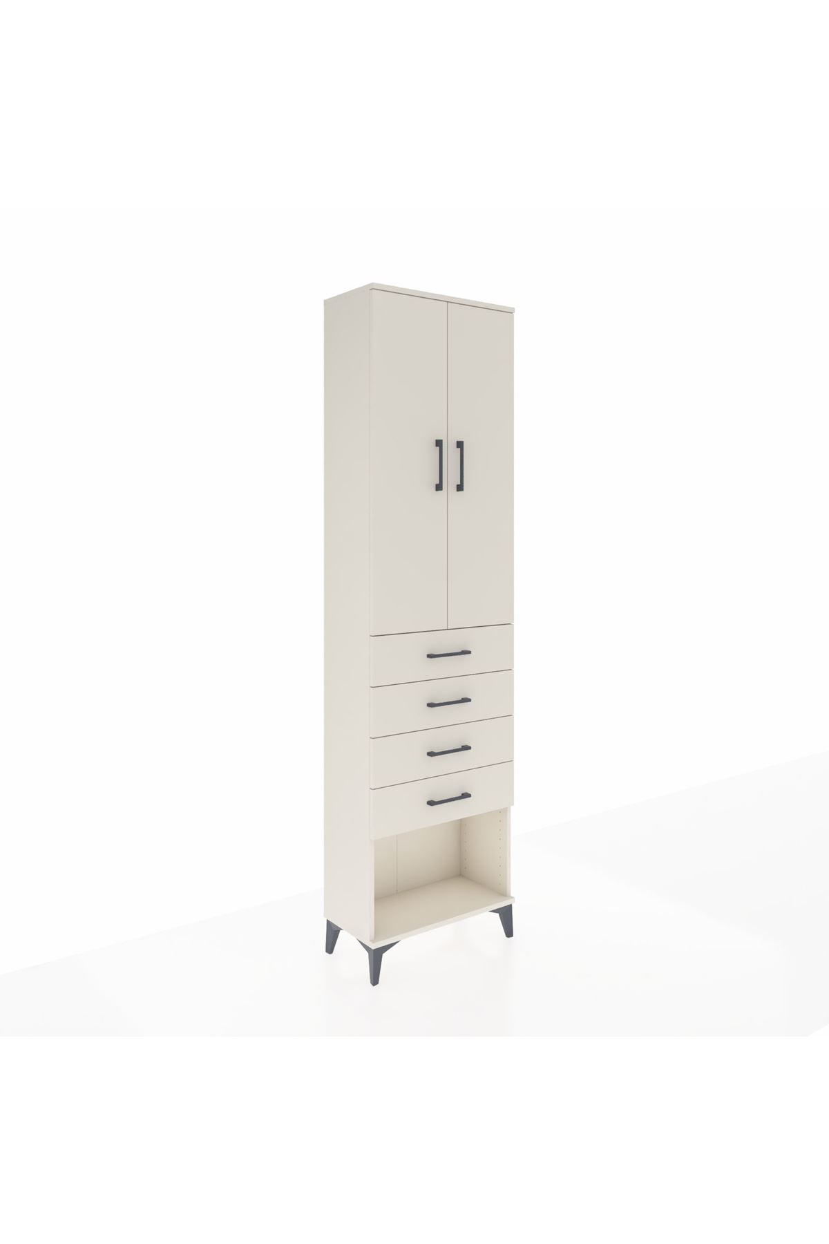 Arges Dolap 3 Raflı 4 Çekmeceli 2 Kapaklı 60x30x221 - S29M161V1A