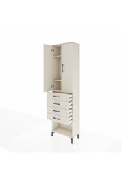 Arges Dolap 3 Raflı 4 Çekmeceli 2 Kapaklı 60x30x221 Aytaşı-Aytaşı