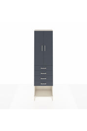 Arges Dolap 3 Raflı 4 Çekmeceli 2 Kapaklı 60x30x221 Aytaşı-Antrasit