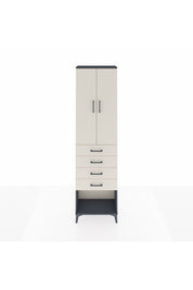 Arges Dolap 3 Raflı 4 Çekmeceli 2 Kapaklı 60x30x221 Antrasit-Aytaşı