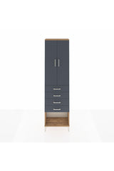 Arges Dolap 3 Raflı 4 Çekmeceli 2 Kapaklı 60x30x221