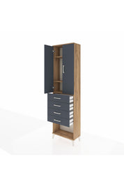 Arges Dolap 3 Raflı 4 Çekmeceli 2 Kapaklı 60x30x221 - S29M161V8A