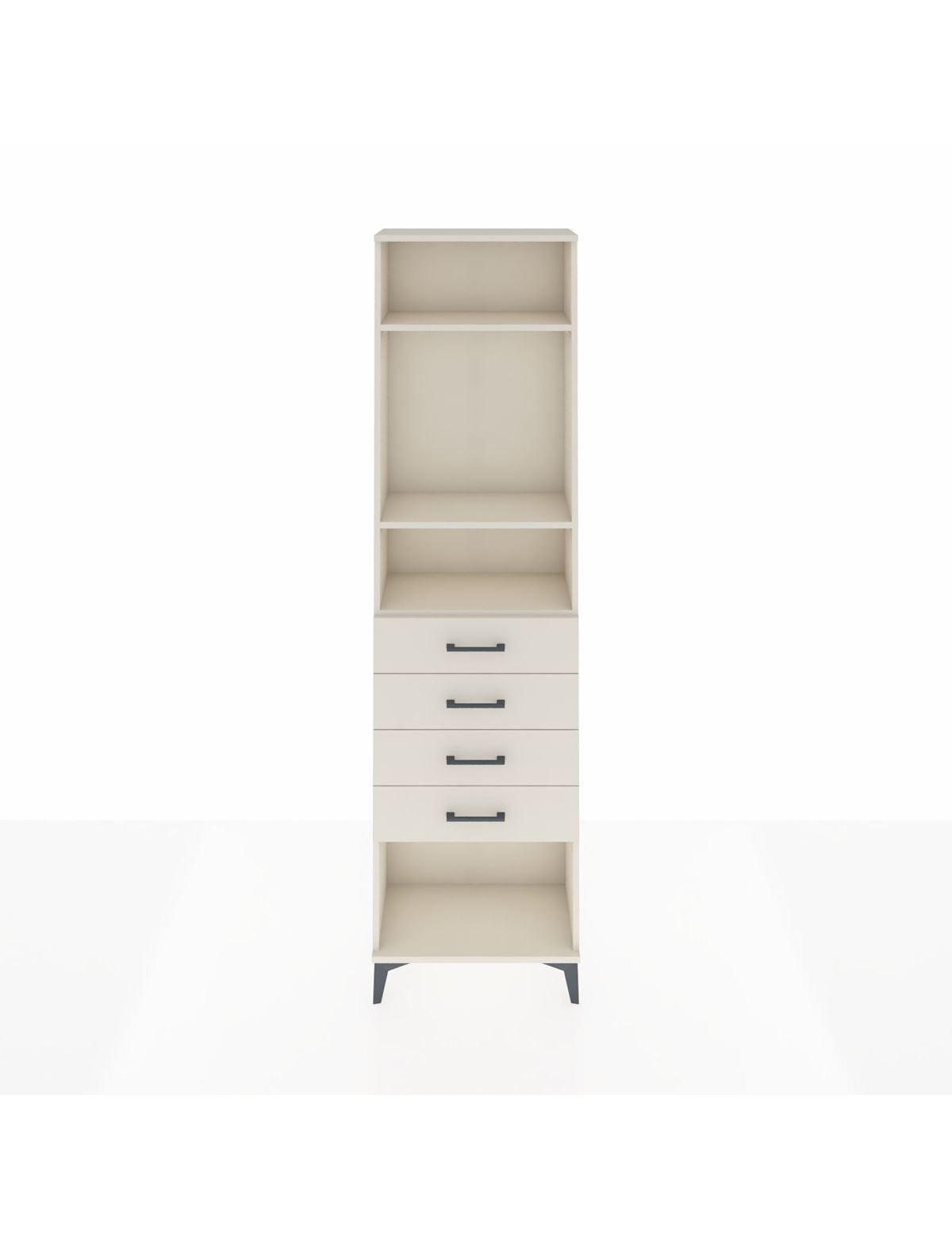 Arges Dolap 3 Raflı 4 Çekmeceli 60x30x221 Aytaşı-Aytaşı