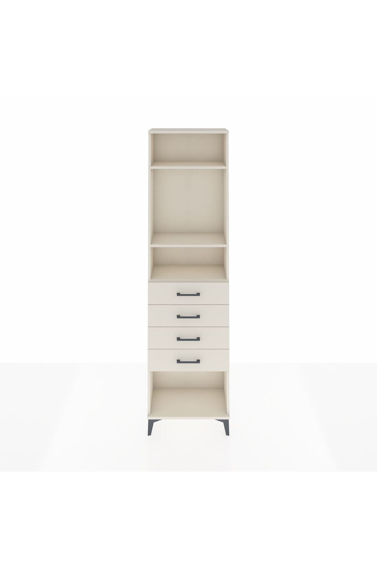 Arges Dolap 3 Raflı 4 Çekmeceli 60x30x221 Aytaşı-Aytaşı