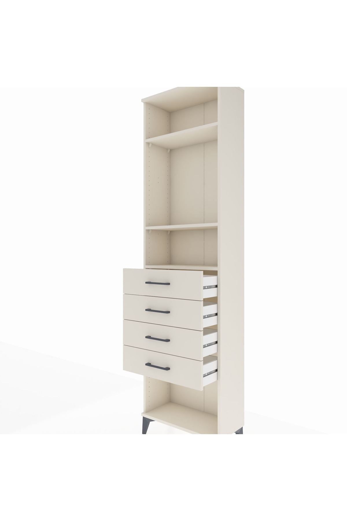 Arges Dolap 3 Raflı 4 Çekmeceli 60x30x221 Aytaşı-Aytaşı