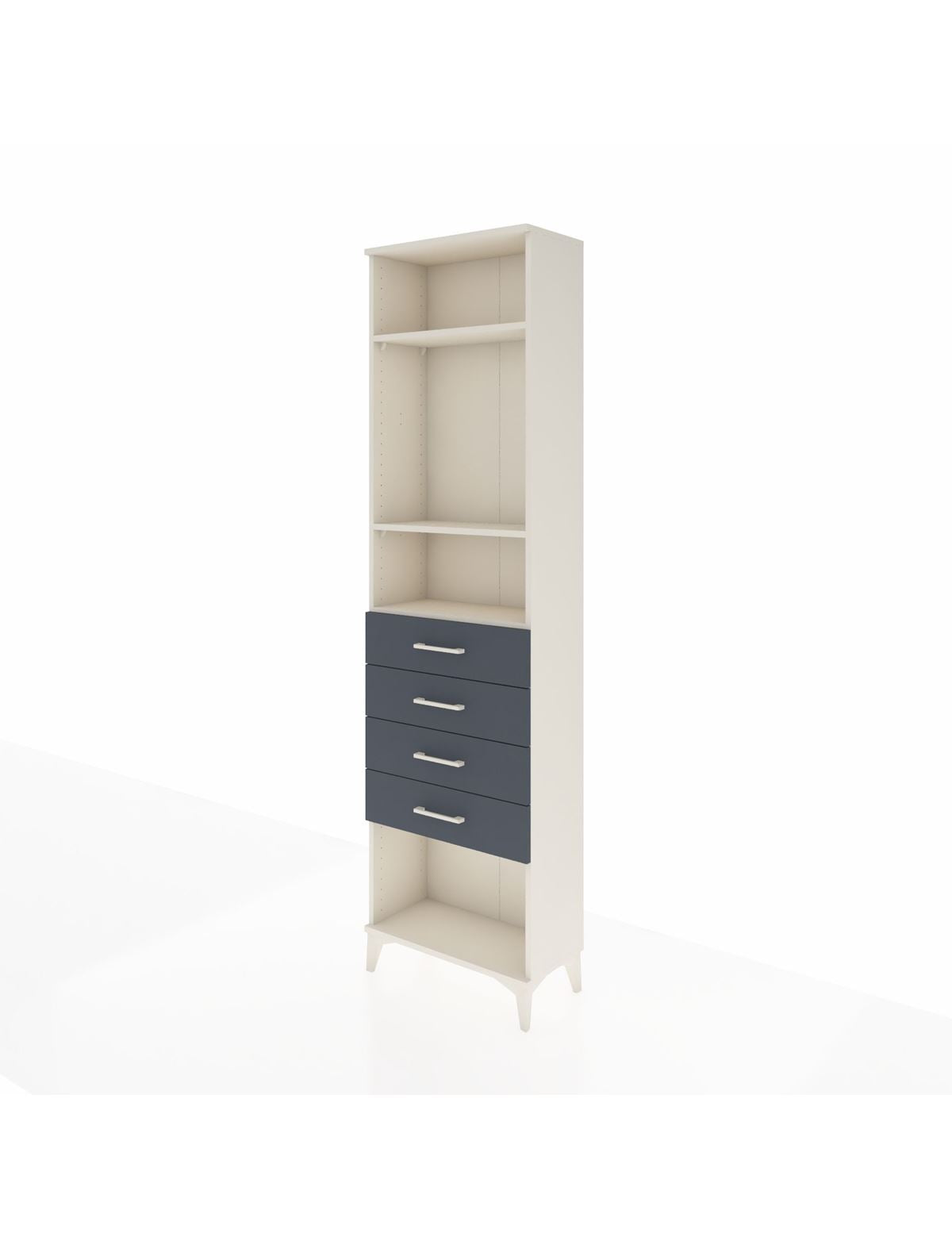 Arges Dolap 3 Raflı 4 Çekmeceli 60x30x221 - S29M162V2A