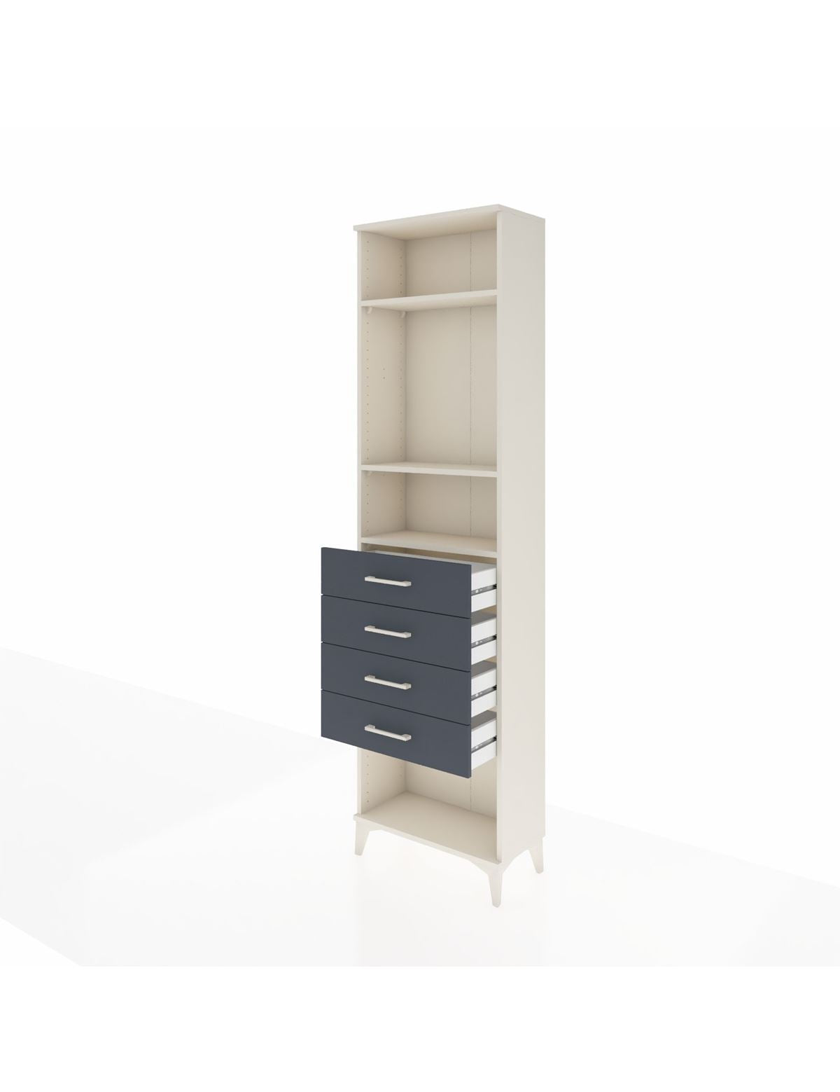 Arges Dolap 3 Raflı 4 Çekmeceli 60x30x221 - S29M162V2A