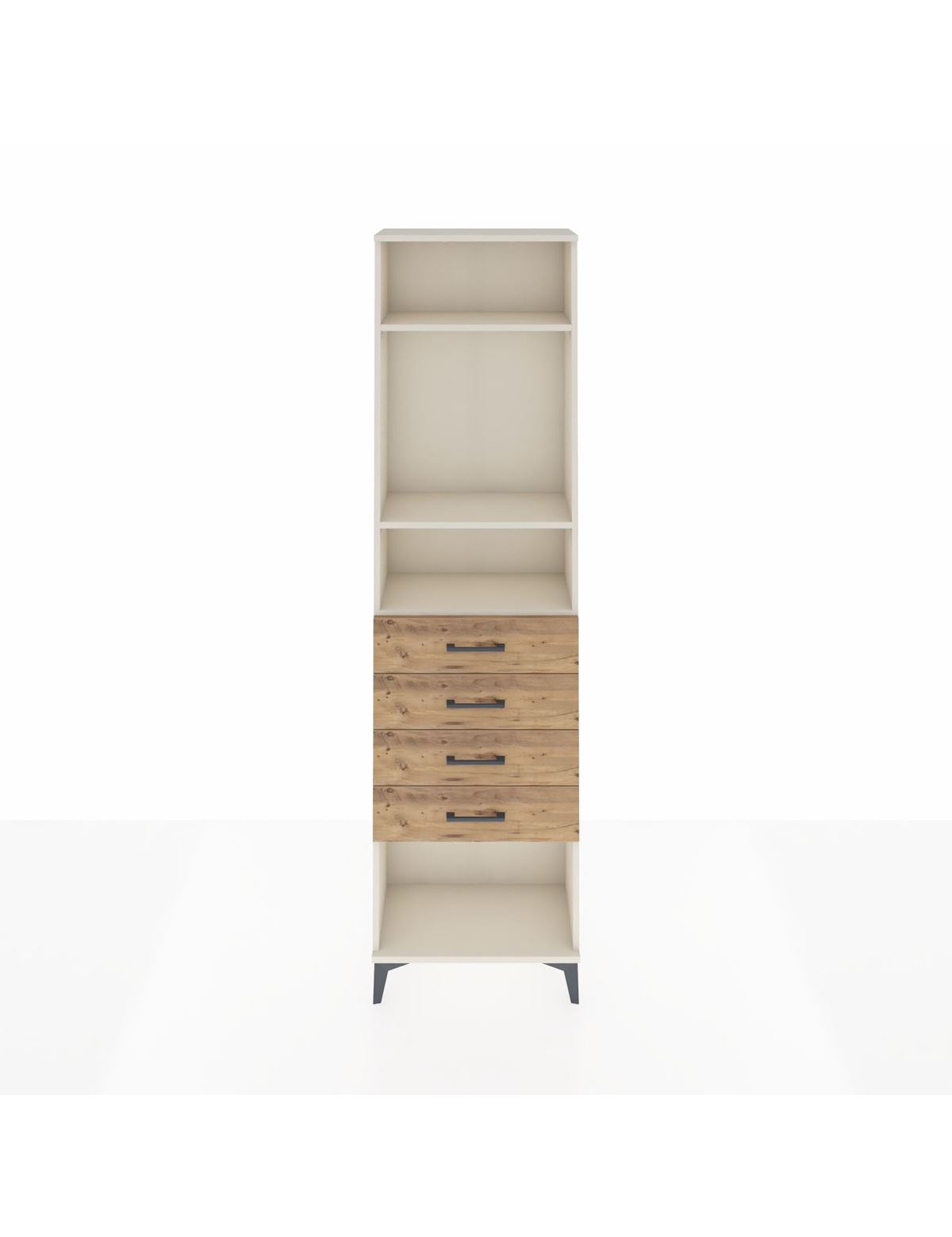 Arges Dolap 3 Raflı 4 Çekmeceli 60x30x221 Aytaşı-Çam