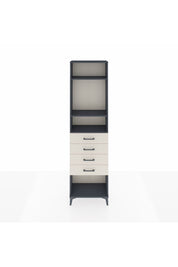 Arges Dolap 3 Raflı 4 Çekmeceli 60x30x221 Antrasit-Aytaşı