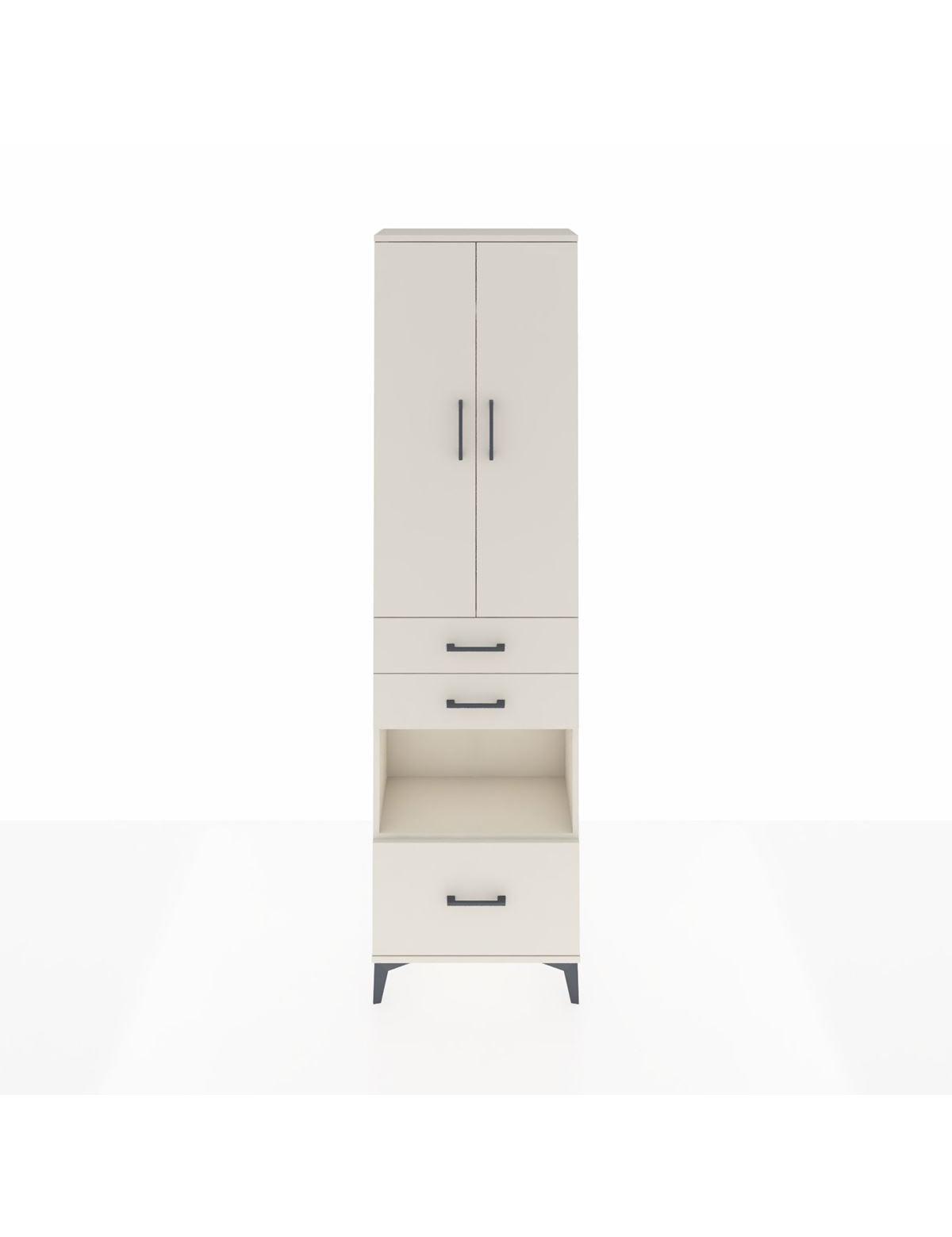 Arges Dolap 3 Raflı 3 Çekmeceli Tek Askılı 60x30x221 Aytaşı-Aytaşı