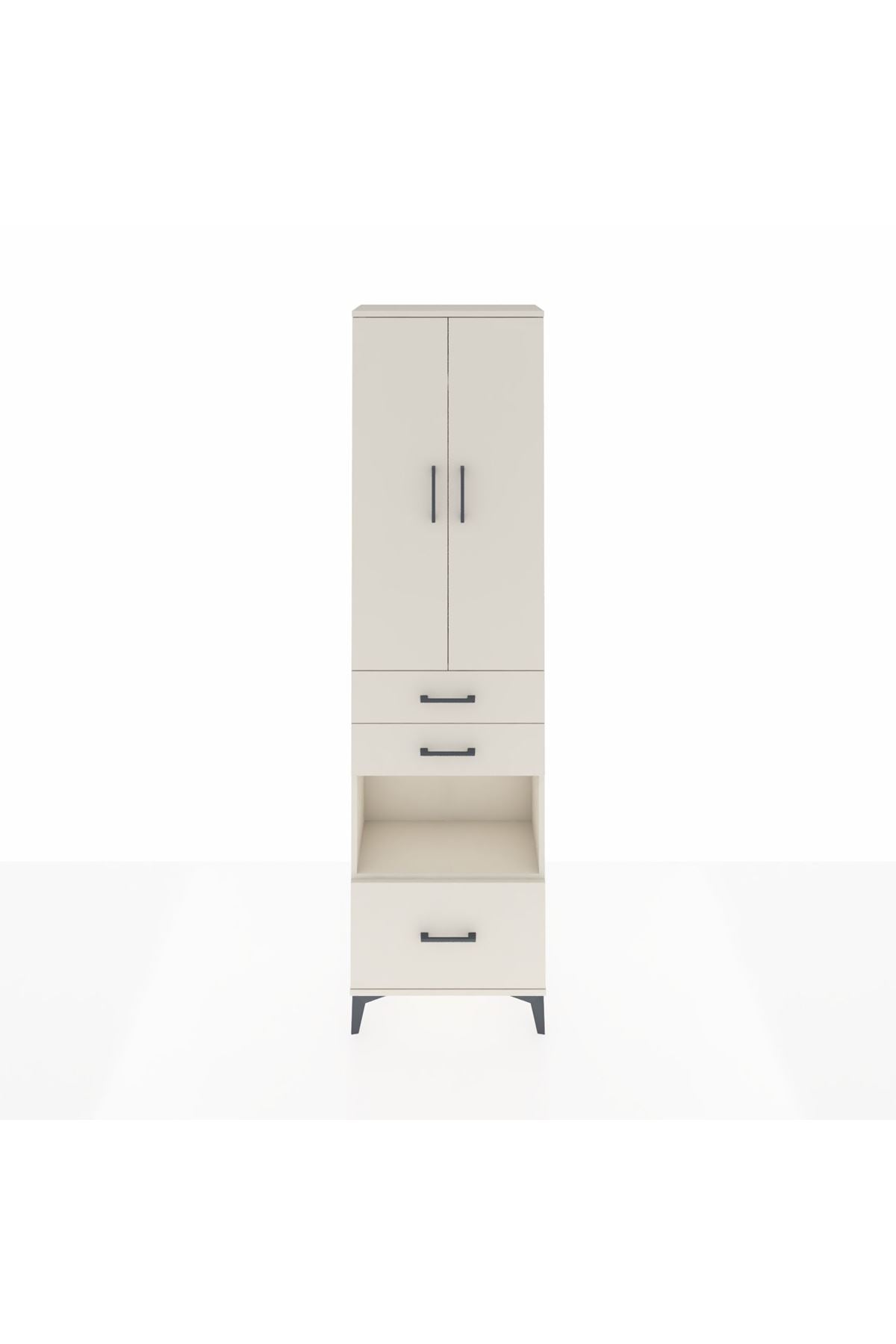 Arges Dolap 3 Raflı 3 Çekmeceli Tek Askılı 60x30x221 Aytaşı-Aytaşı