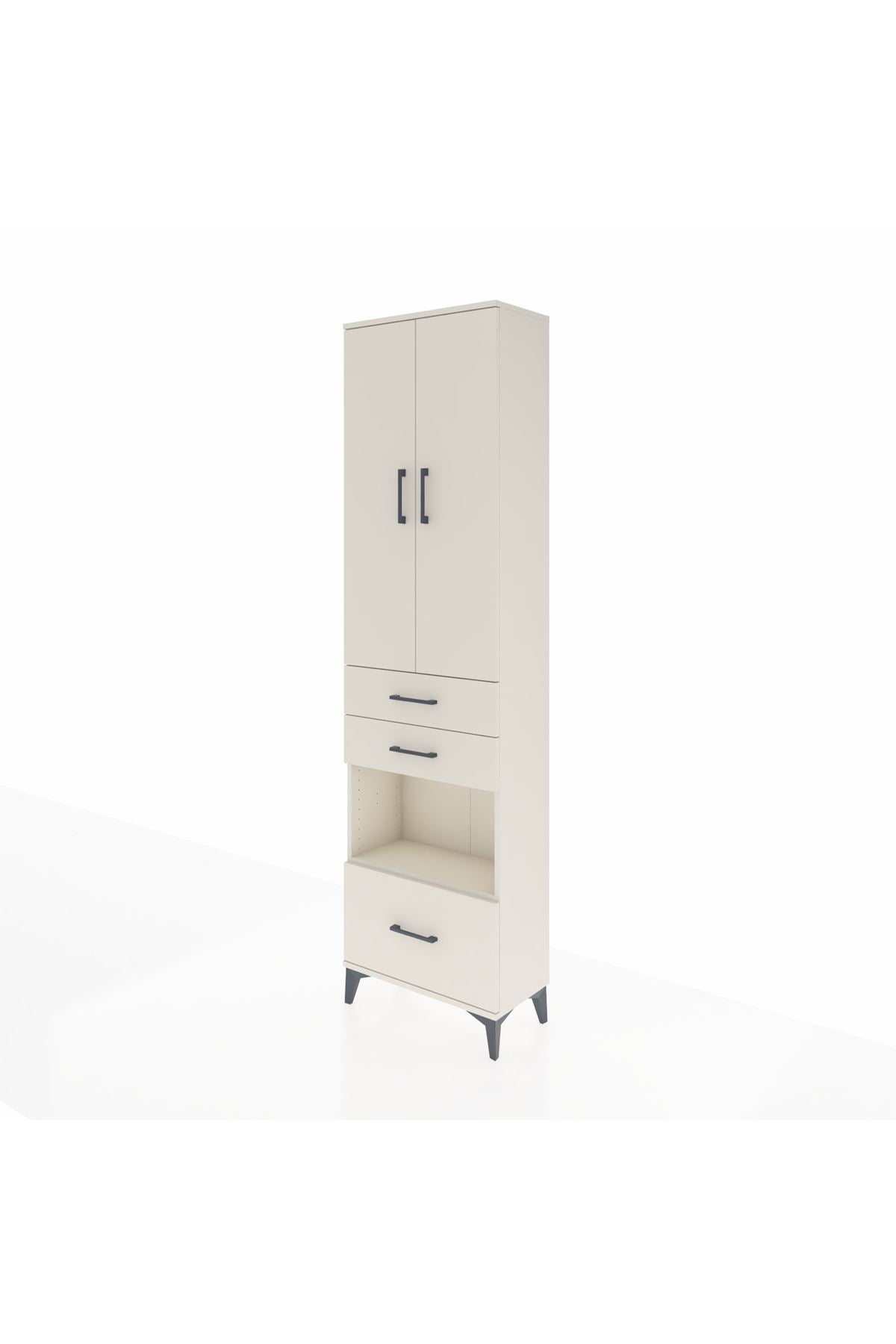 Arges Dolap 3 Raflı 3 Çekmeceli Tek Askılı 60x30x221 Aytaşı-Aytaşı