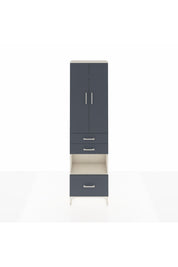 Arges Dolap 3 Raflı 3 Çekmeceli Tek Askılı 60x30x221 Aytaşı-Antrasit