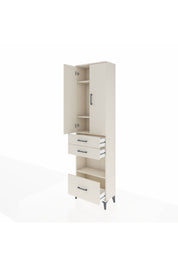 Arges Dolap 4 Raflı 3 Çekmeceli 2 Kapaklı 60x30x221 Aytaşı-Aytaşı