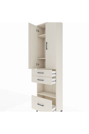 Arges Dolap 4 Raflı 3 Çekmeceli 2 Kapaklı 60x30x221 Aytaşı-Aytaşı