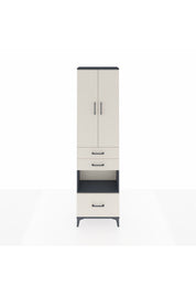 Arges Dolap 4 Raflı 3 Çekmeceli 2 Kapaklı 60x30x221 Antrasit-Aytaşı