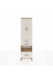 Arges Dolap 4 Raflı 3 Çekmeceli 2 Kapaklı 60x30x221 Çam-Aytaşı