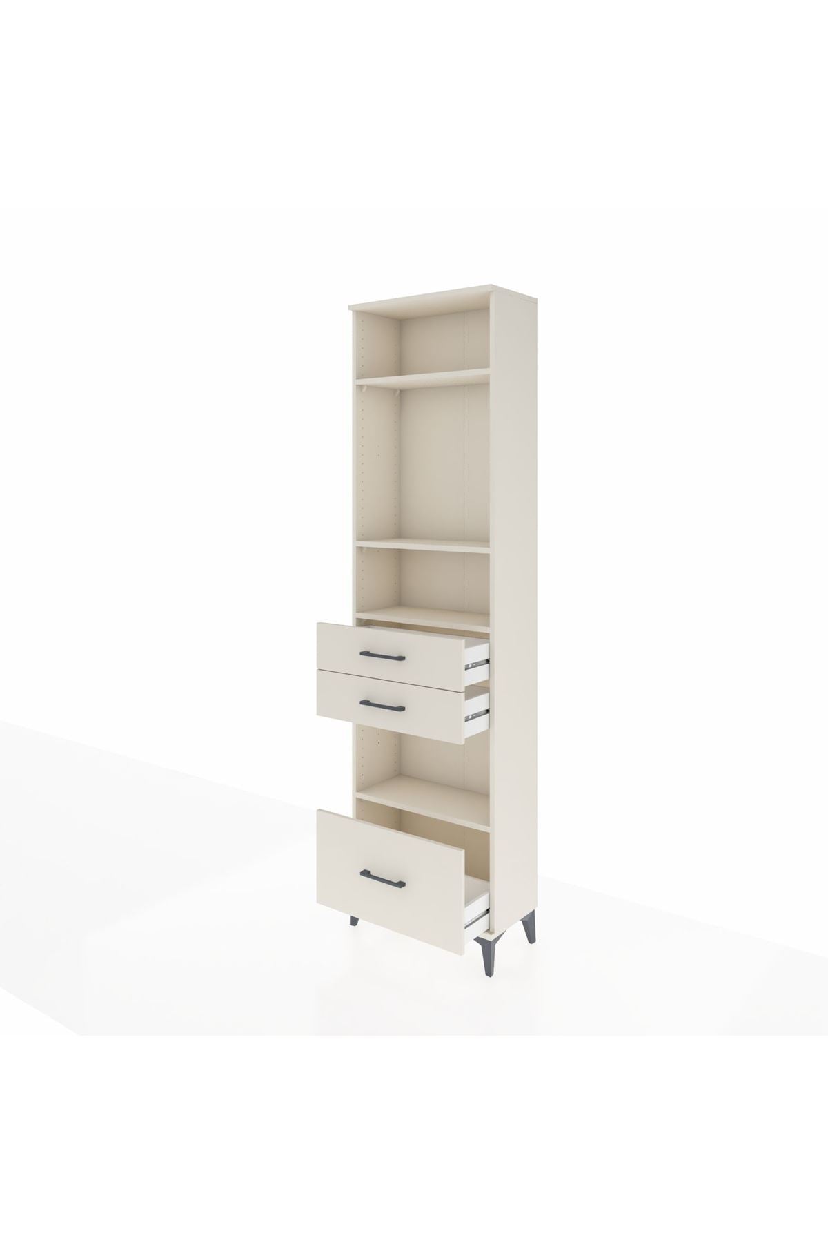 Arges Dolap 4 Raflı 3 Çekmeceli 60x30x221 Aytaşı-Aytaşı