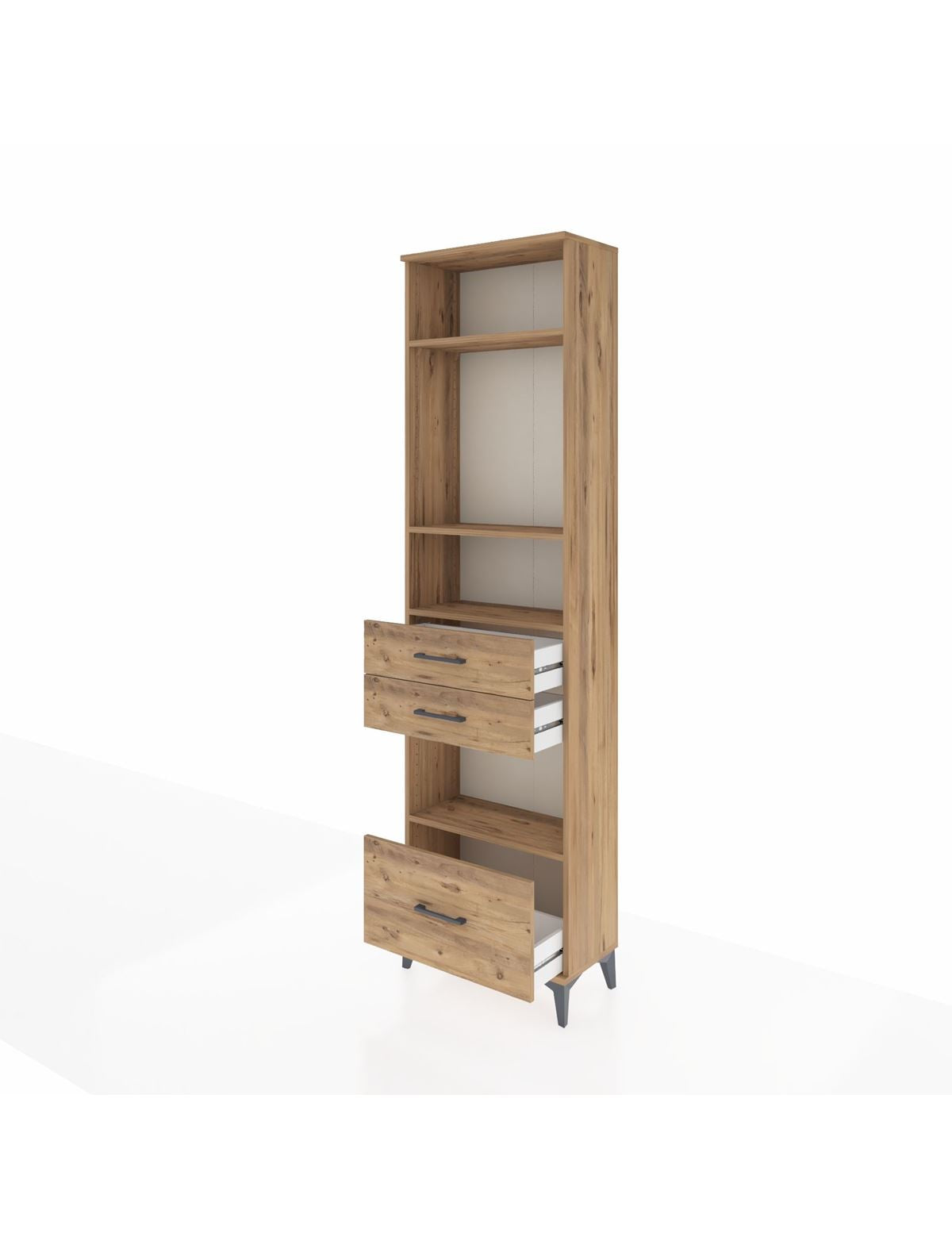 Arges Dolap 4 Raflı 3 Çekmeceli 60x30x221 - S29M165V9A