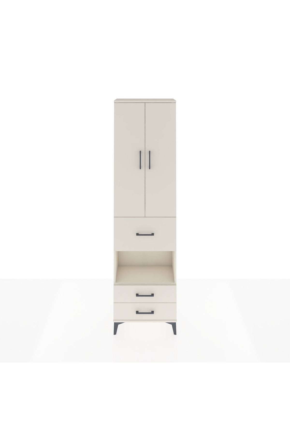 Arges Dolap 3 Raflı 3 Çekmeceli Tek Askılı 60x30x221 Aytaşı-Aytaşı