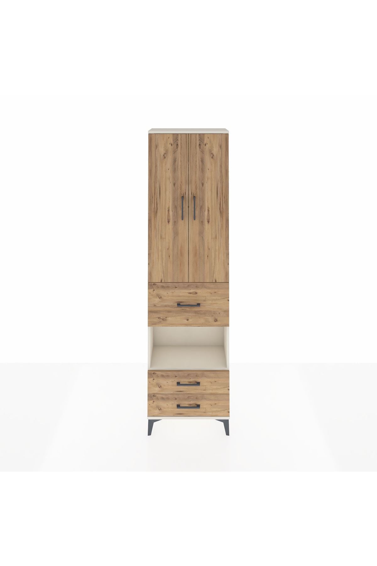 Arges Dolap 3 Raflı 3 Çekmeceli Tek Askılı 60x30x221 - S29M166V3A