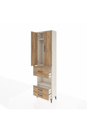 Arges Dolap 3 Raflı 3 Çekmeceli Tek Askılı 60x30x221 - S29M166V3A