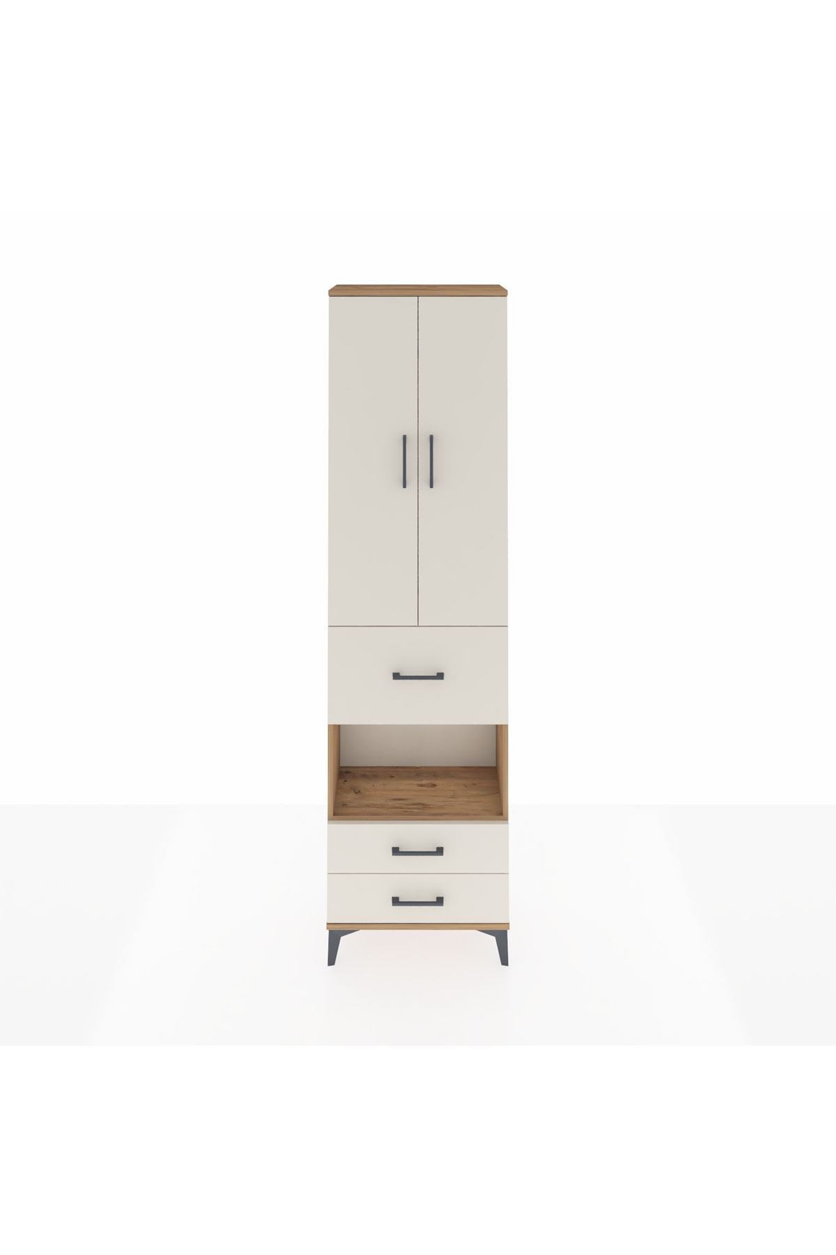 Arges Dolap 3 Raflı 3 Çekmeceli Tek Askılı 60x30x221 - S29M166V7A