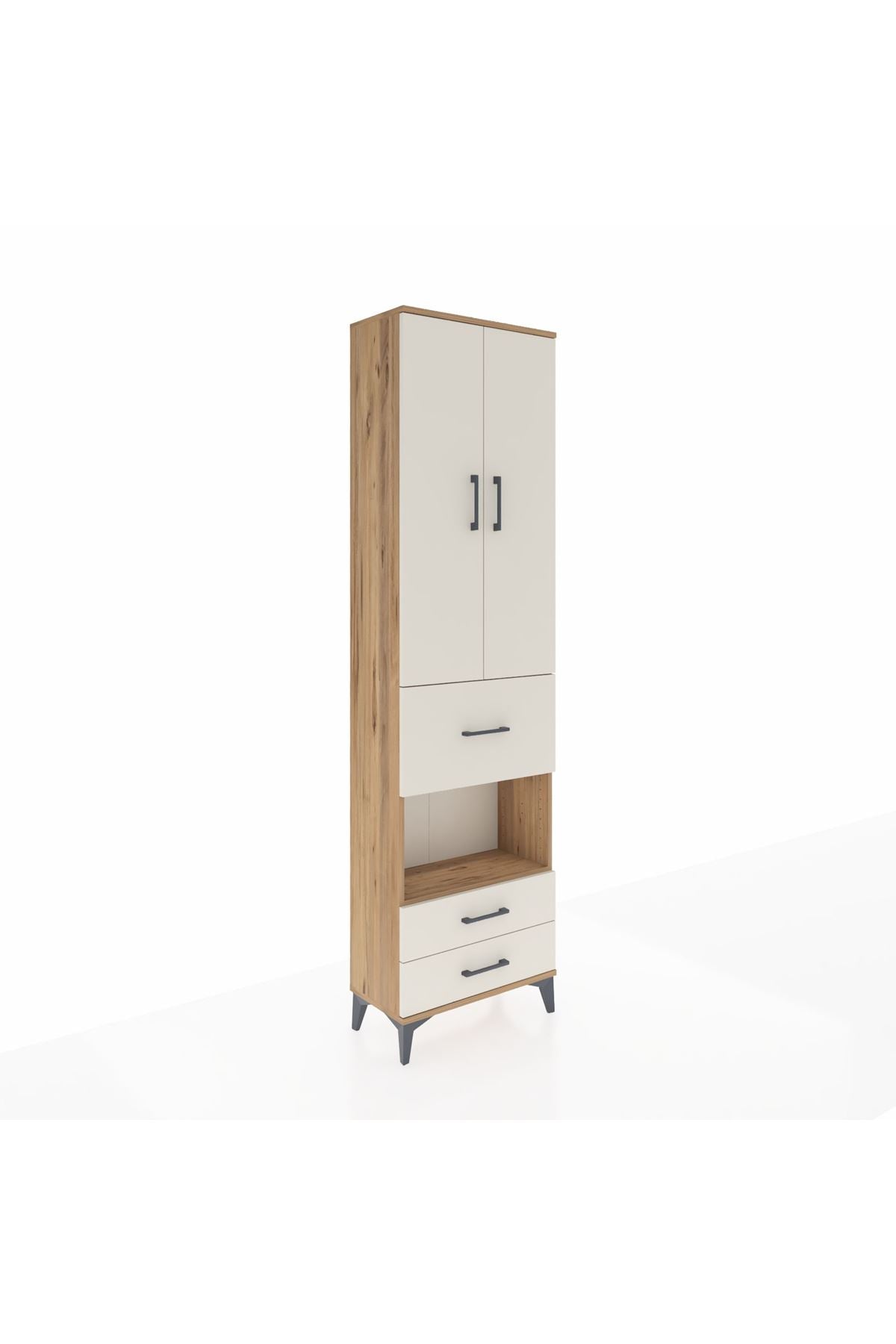 Arges Dolap 3 Raflı 3 Çekmeceli Tek Askılı 60x30x221 - S29M166V7A