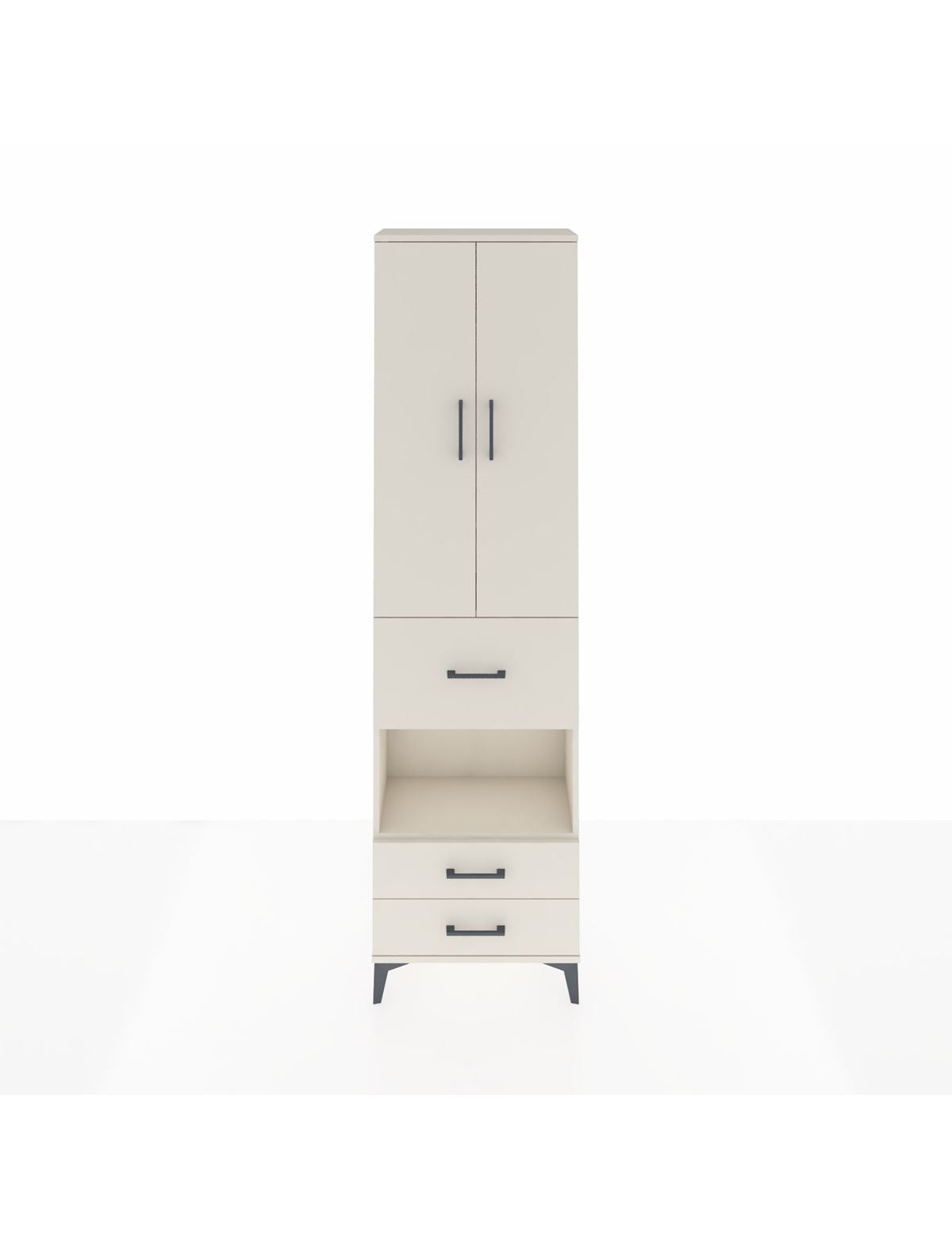 Arges Dolap 4 Raflı 3 Çekmeceli 2 Kapaklı 60x30x221 Aytaşı-Aytaşı