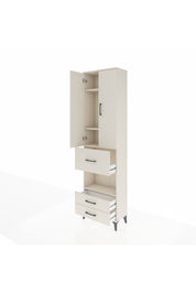 Arges Dolap 4 Raflı 3 Çekmeceli 2 Kapaklı 60x30x221 Aytaşı-Aytaşı