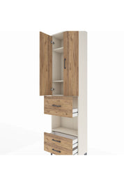 Arges Dolap 4 Raflı 3 Çekmeceli 2 Kapaklı 60x30x221 Aytaşı-Çam