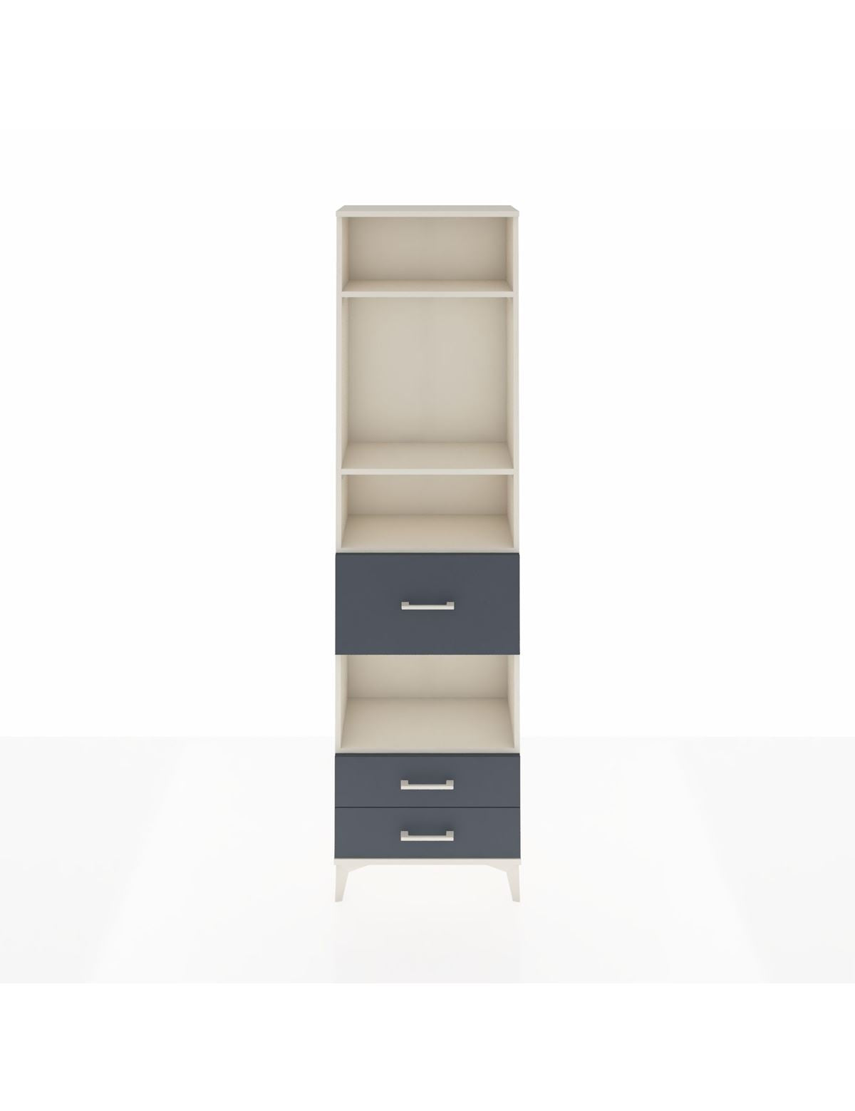 Arges Dolap 4 Raflı 3 Çekmeceli 60x30x221 Aytaşı-Antrasit