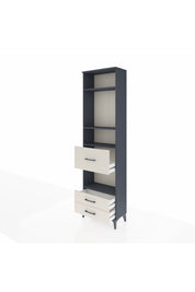 Arges Dolap 4 Raflı 3 Çekmeceli 60x30x221 Antrasit-Aytaşı