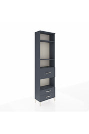 Arges Dolap 4 Raflı 3 Çekmeceli 60x30x221 Antrasit-Antrasit